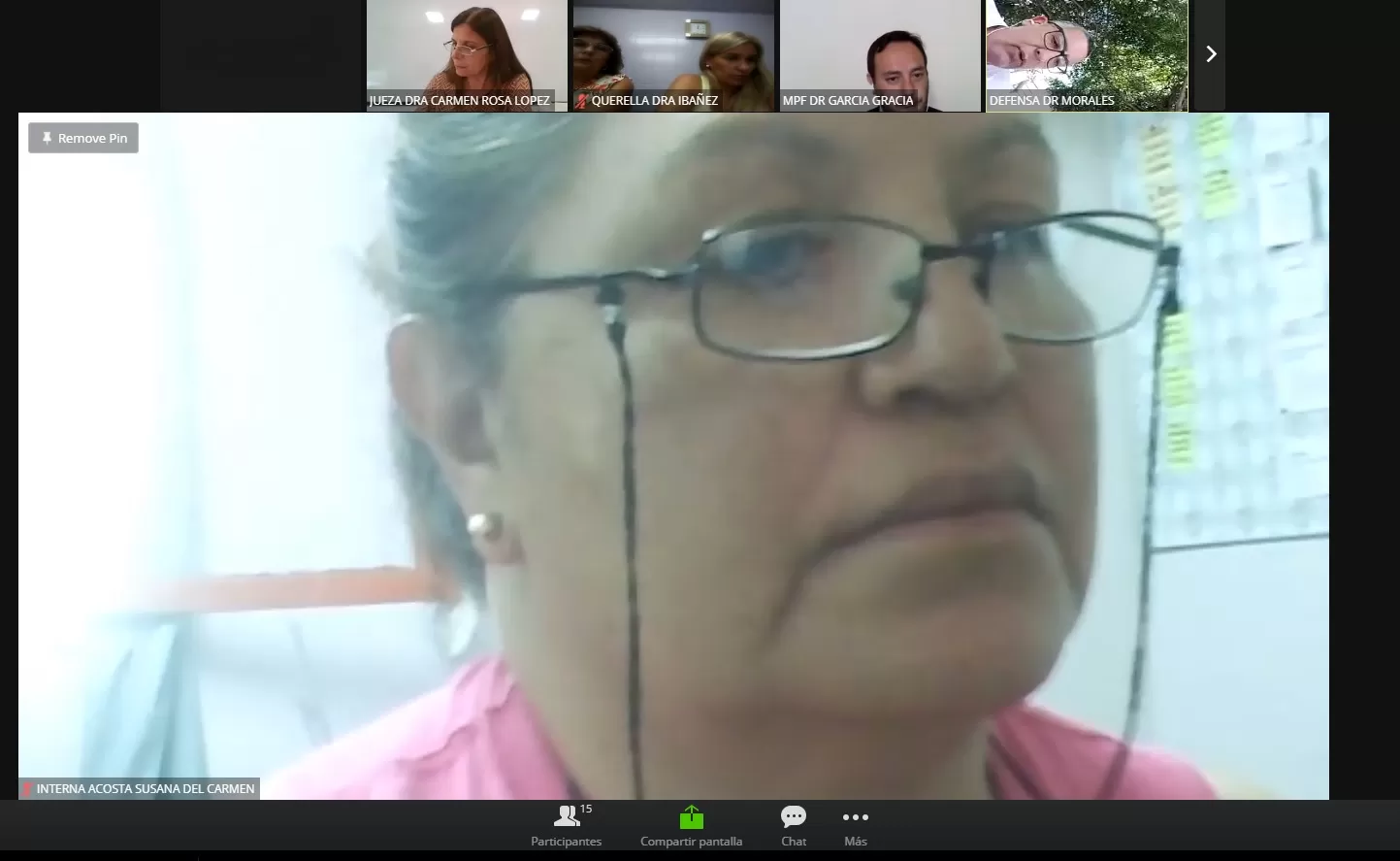 SUSANA DEL VALLE ACOSTA. Fue condenada a 20 años de cárcel por el crimen de Beatriz Argañaraz. Captura de Video