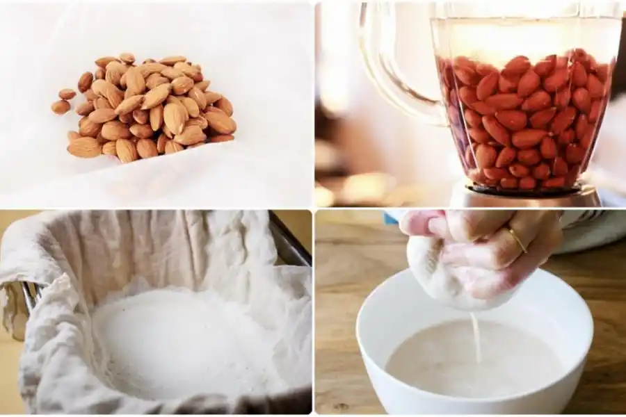 PASO A PASO. Después de licuar las almendras, hay que colarlas.