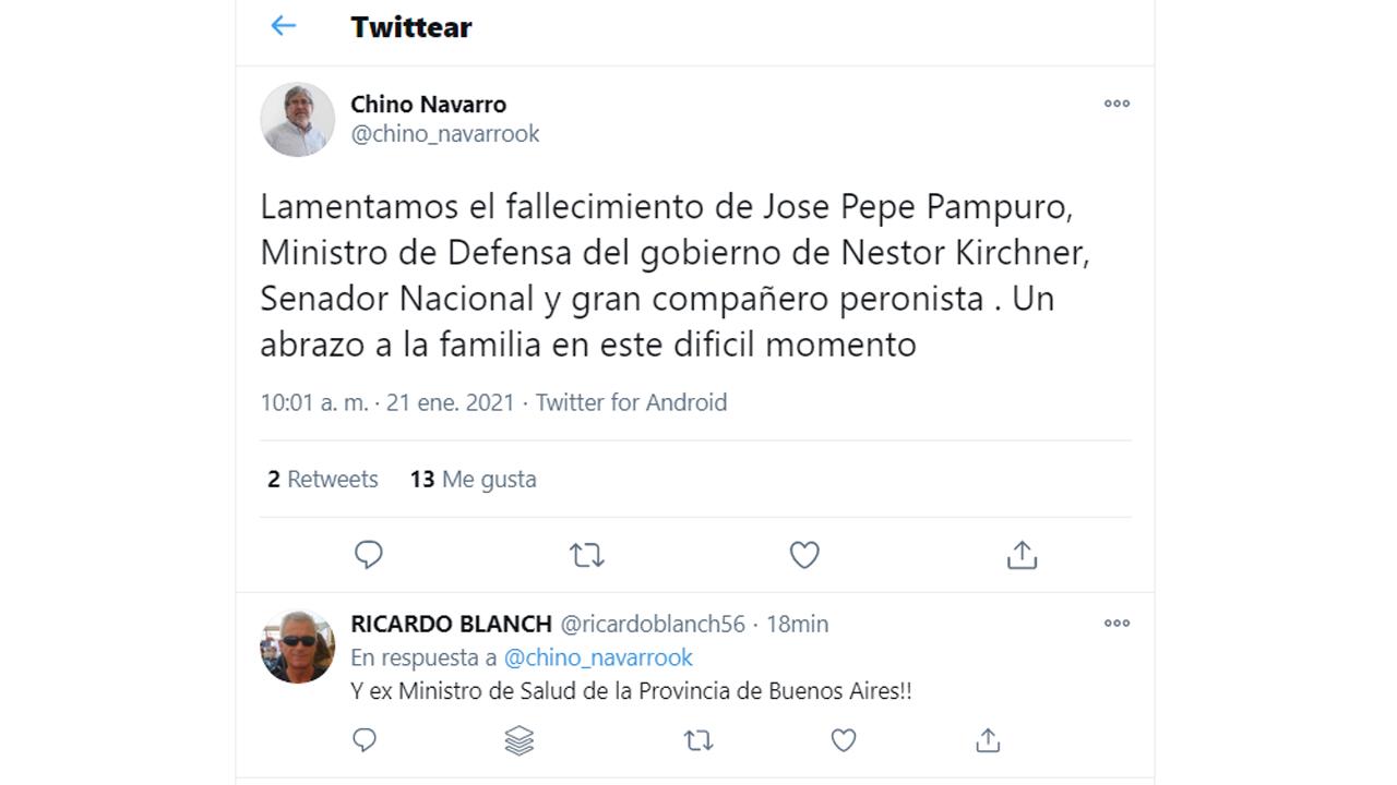Murió José “Pepe” Pampuro, ex ministro de Defensa de Néstor Kirchner