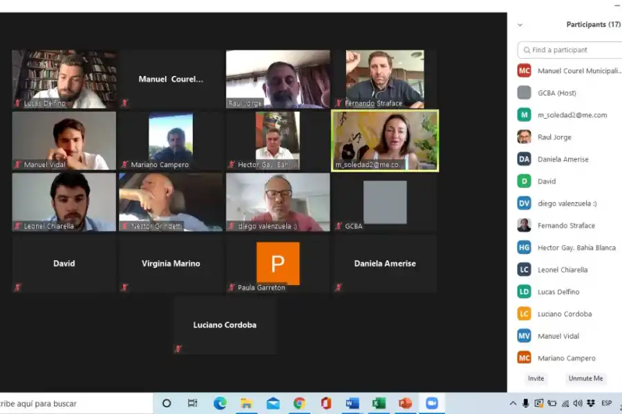 POR ZOOM. El encuentro encabezado por la ministra porteña Acuña. Foto: Prensa YB