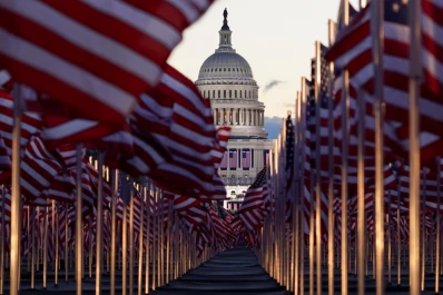 La  foto que no viste: campo de banderas en Estados Unidos