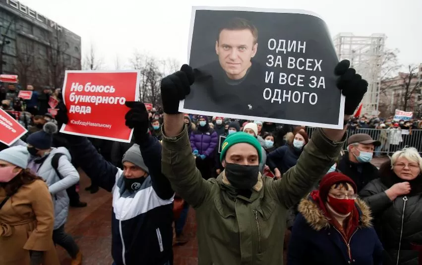 Protesta en Rusia. 
