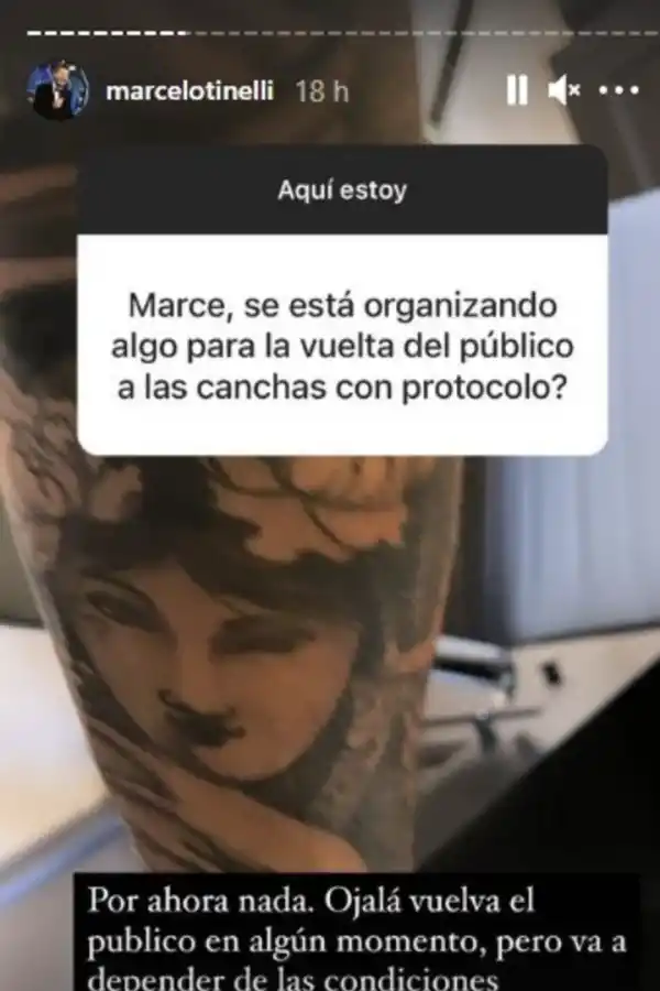 Qué dijo Marcelo Tinelli sobre la vuelta del público a las canchas