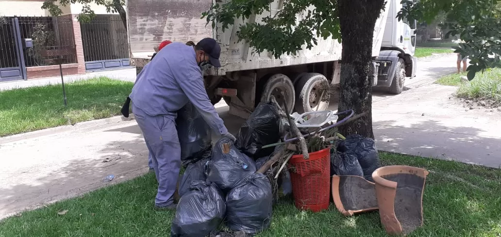 Para combatir al dengue, realizan limpieza y descacharreo en el barrio Kennedy