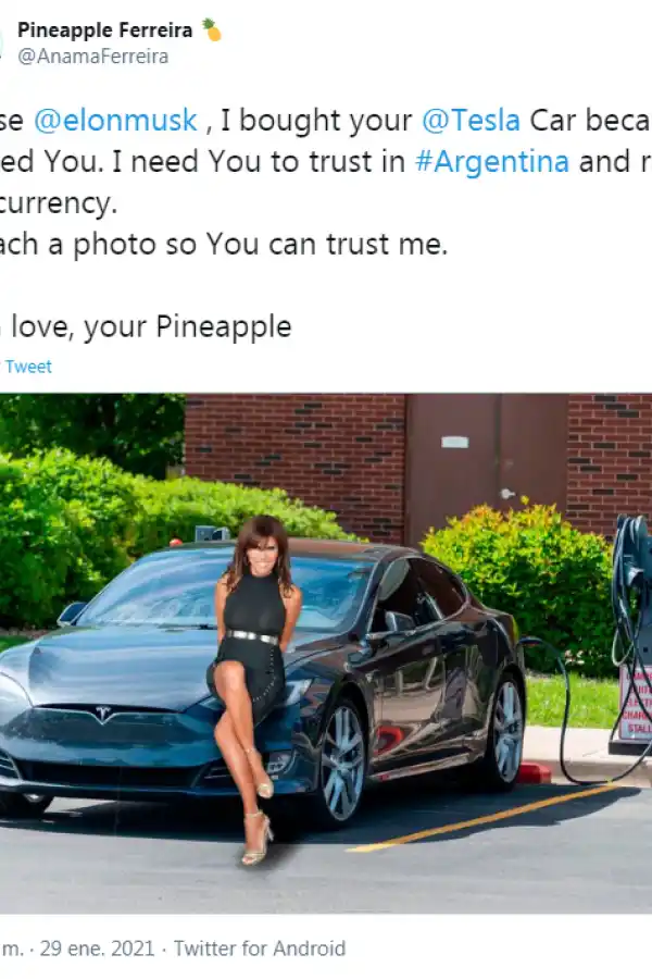 El desopilante pedido de Anamá Ferreira al multimillonario Elon Musk