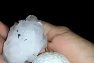 En el sur de la provincia cayeron piedras del tamaño de una pelota de golf 