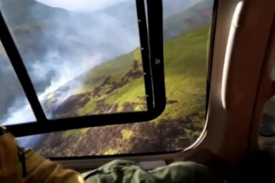 Un feroz incendio en Hualinchay afectó más de 70 hectáreas en una zona rural