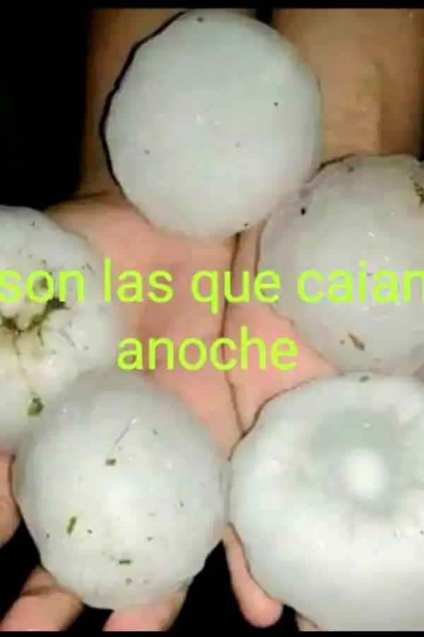 En el sur de la provincia cayeron piedras del tamaño de una pelota de golf 