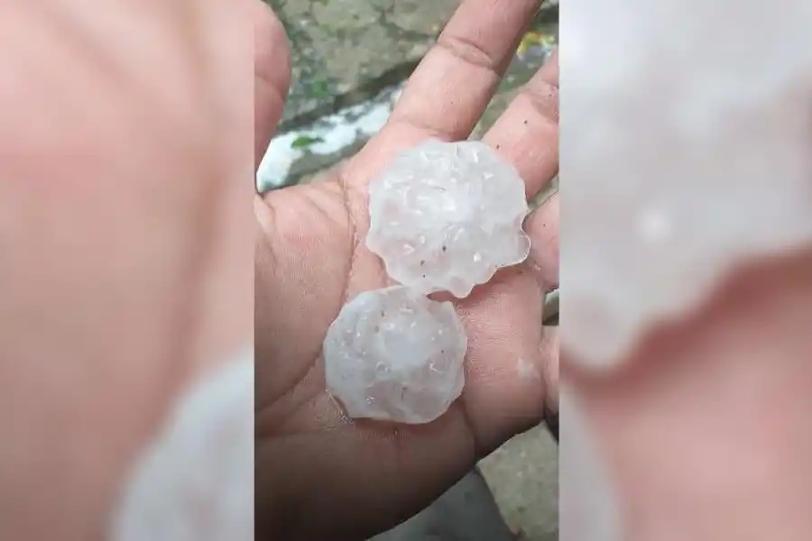 Video: una fuerte tormenta de granizos azotó a parte de Santiago del Estero