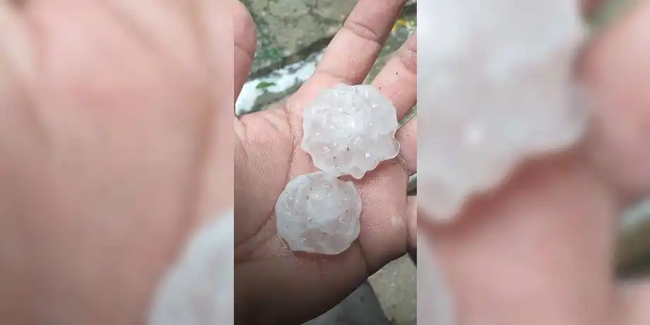 Video: una fuerte tormenta de granizos azotó a parte de Santiago del Estero