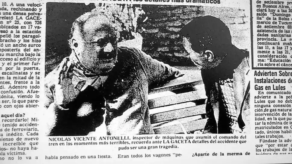  EL HÉROE CONOCIDO. Nicolás Antonelli se ocupó de la emergencia desde el tren.     