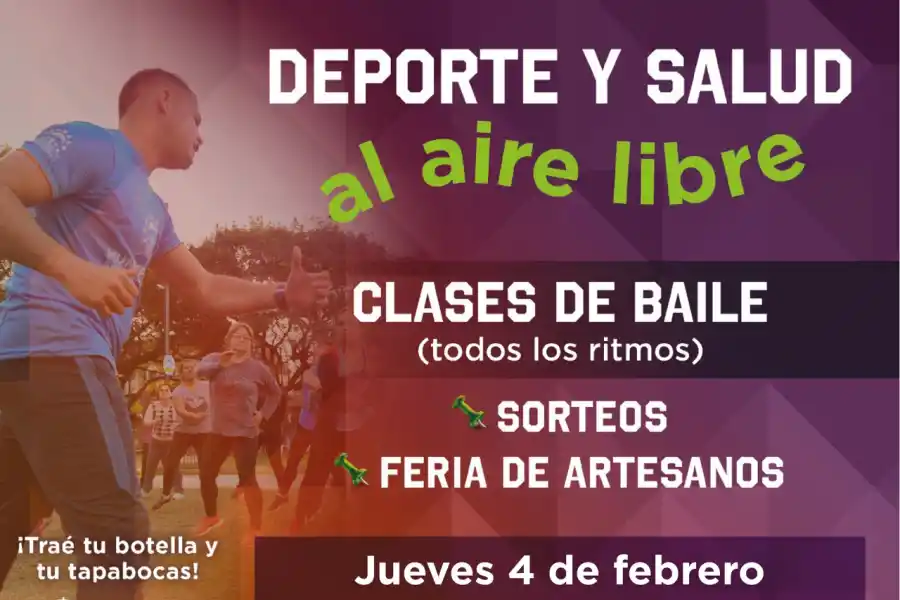 Invitan a participar de una jornada de Deporte y Salud en el parque Avellaneda 