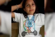 Abigail hizo una tierna broma, se durmió y se fue