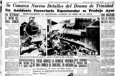 El tren que se estacionó en la calle 9 de Julio