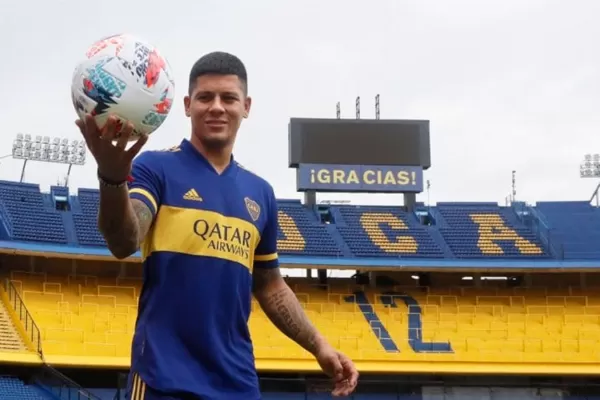 Rojo lució con los nuevos colores y dijo que Boca es el más grande de Argentina