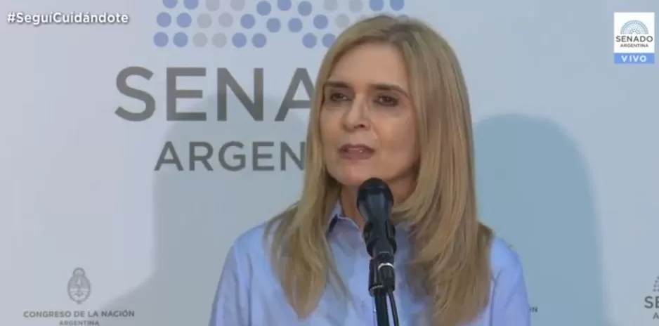 Silvia Elías de Pérez. Senadora por la UCR-Juntos por el Cambio. Foto: Captura de Video