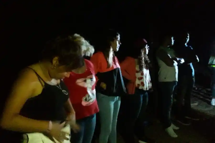 Momento de la detención, a orillas del Río Tapia. 