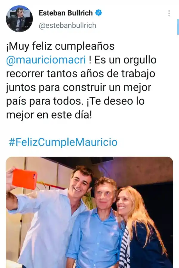 El ala fiel del PRO saludó a Macri por su cumple número 62