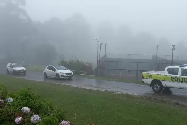 Visita presidencial: la lluvia no permite ver el esplendor de la ciudad desde San Javier