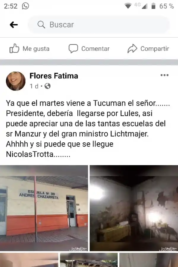 ESCUELA N° 39 “Andrés Chazarreta” de Santa Bárbara, Aguilares. Los padres hasta hicieron un video que circula con fotos del estado calamitoso del establecimiento.