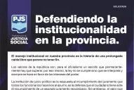 Defendiendo la institucionalidad en la provincia