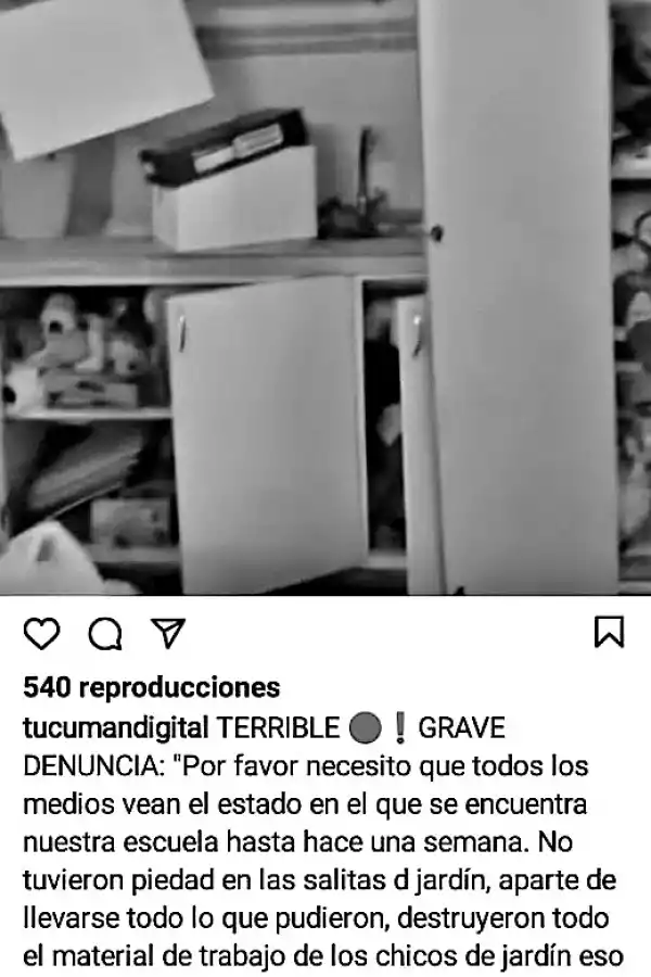 ESCUELA REPÚBLICA DEL PARAGUAY. Los ladrones no tuvieron piedad con las salitas de jardín y se llevaron todo.  