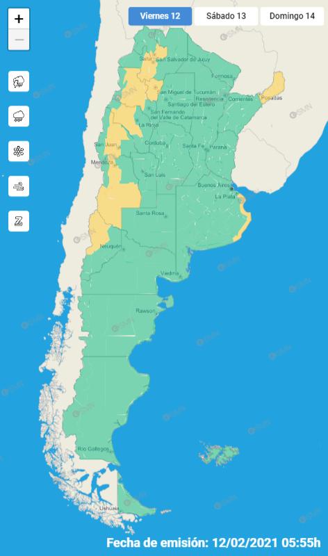 Tucumán, bajo alerta nivel amarillo por posibles tormentas a la noche