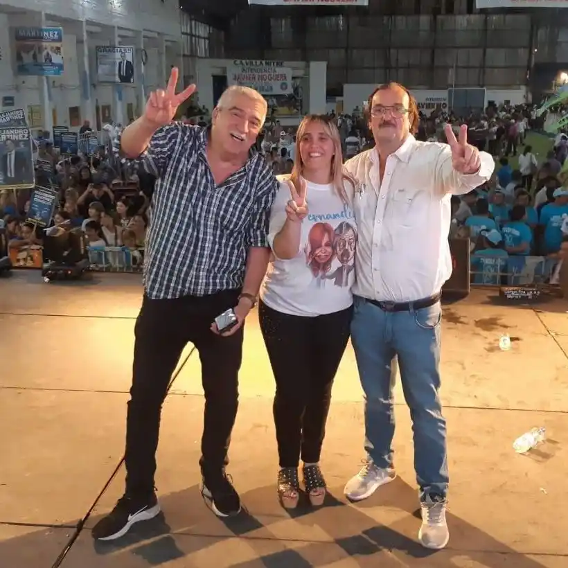 CORRIENTE INTERNA. Suárez, con Roque Álvarez (histórico jefe del bloque oficialista de la Legislatura) y Pascual Zamora. Foto de Facebook