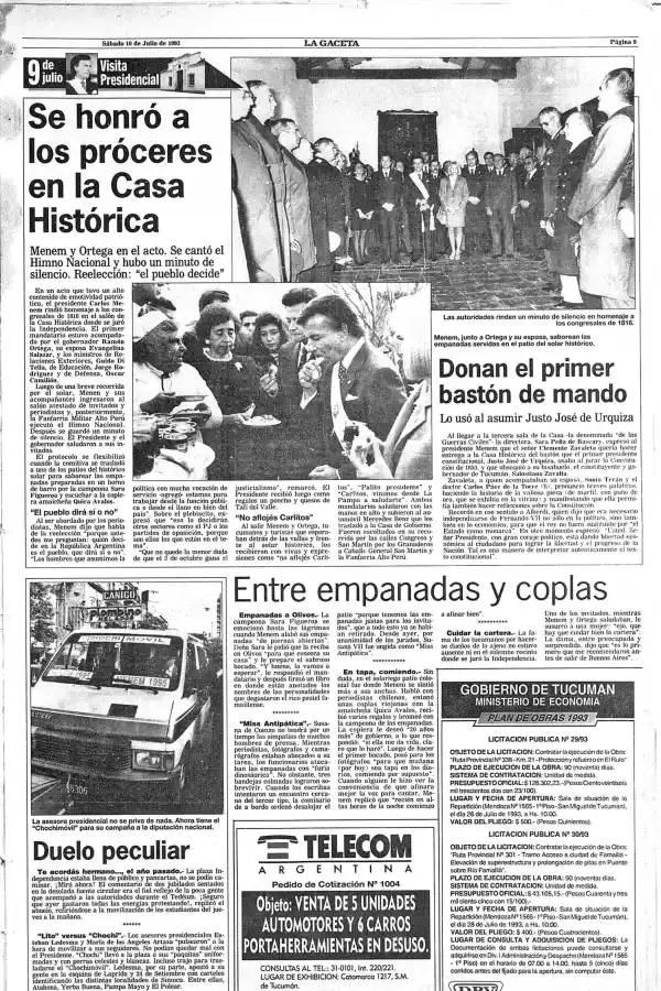 Galería de fotos: la relación especial que Menem generó con Tucumán