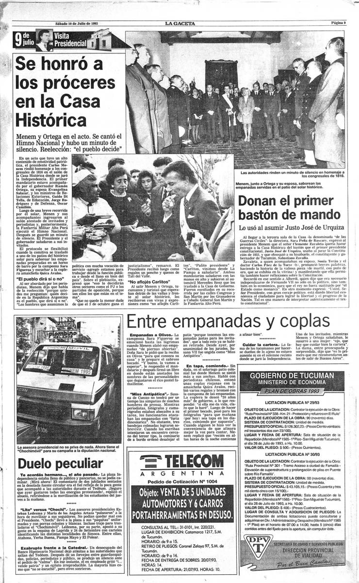 Galería de fotos: la relación especial que Menem generó con Tucumán