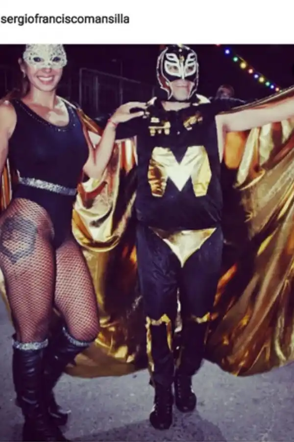 EN PLENO BAILE. El carnaval de 2019 con el entonces intendente, Sergio Mansilla y su hija mayor.