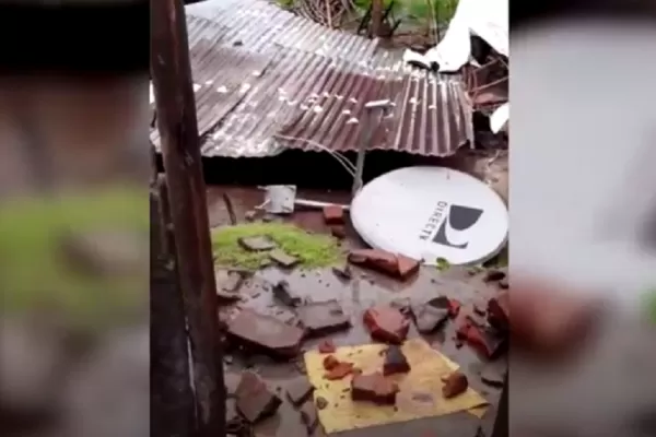 Video: una fuerte tormenta produjo destrozos en Taco Ralo