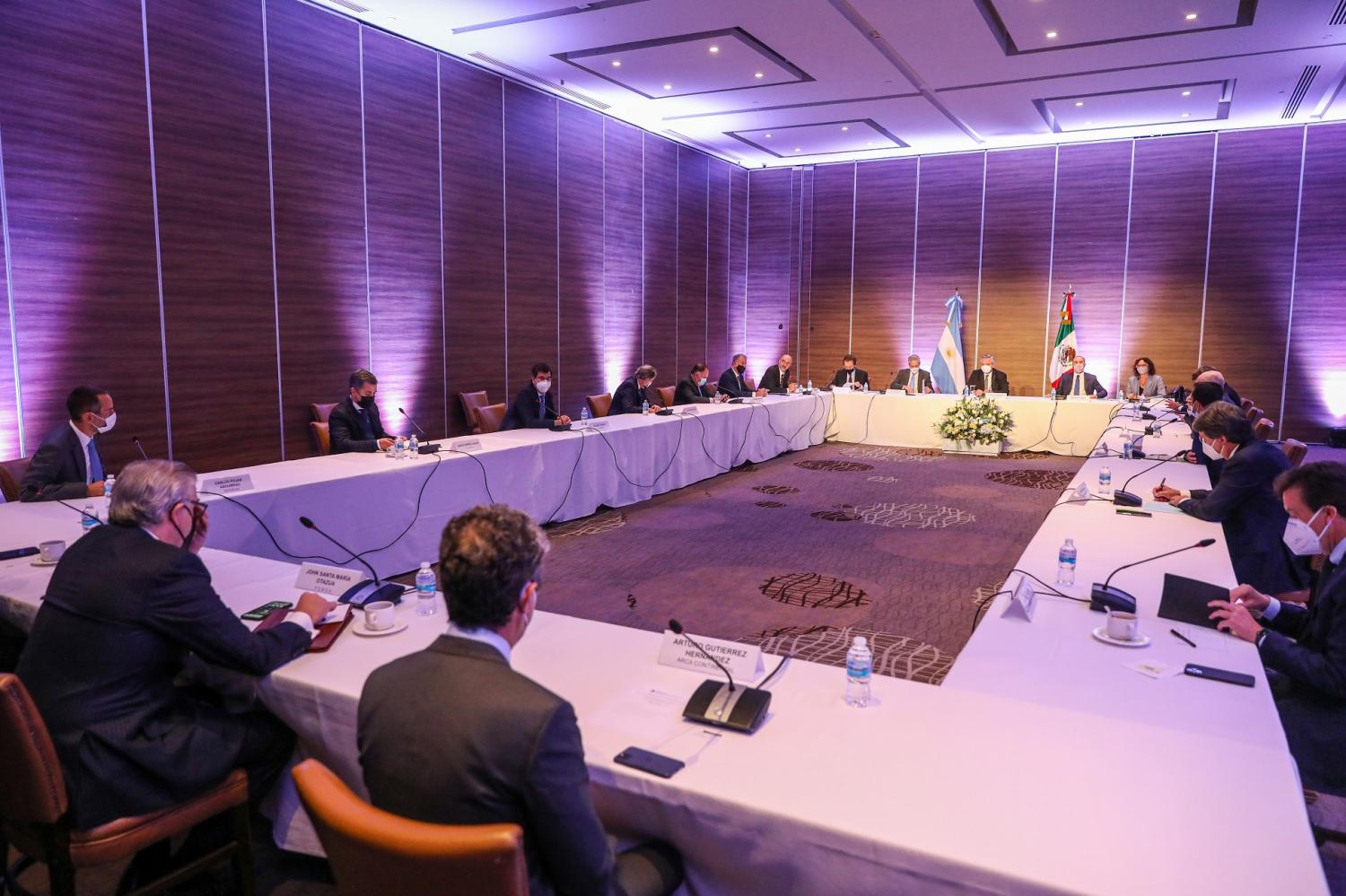 El Presidente Alberto Fernández se reunió con empresarios en su visita a México
