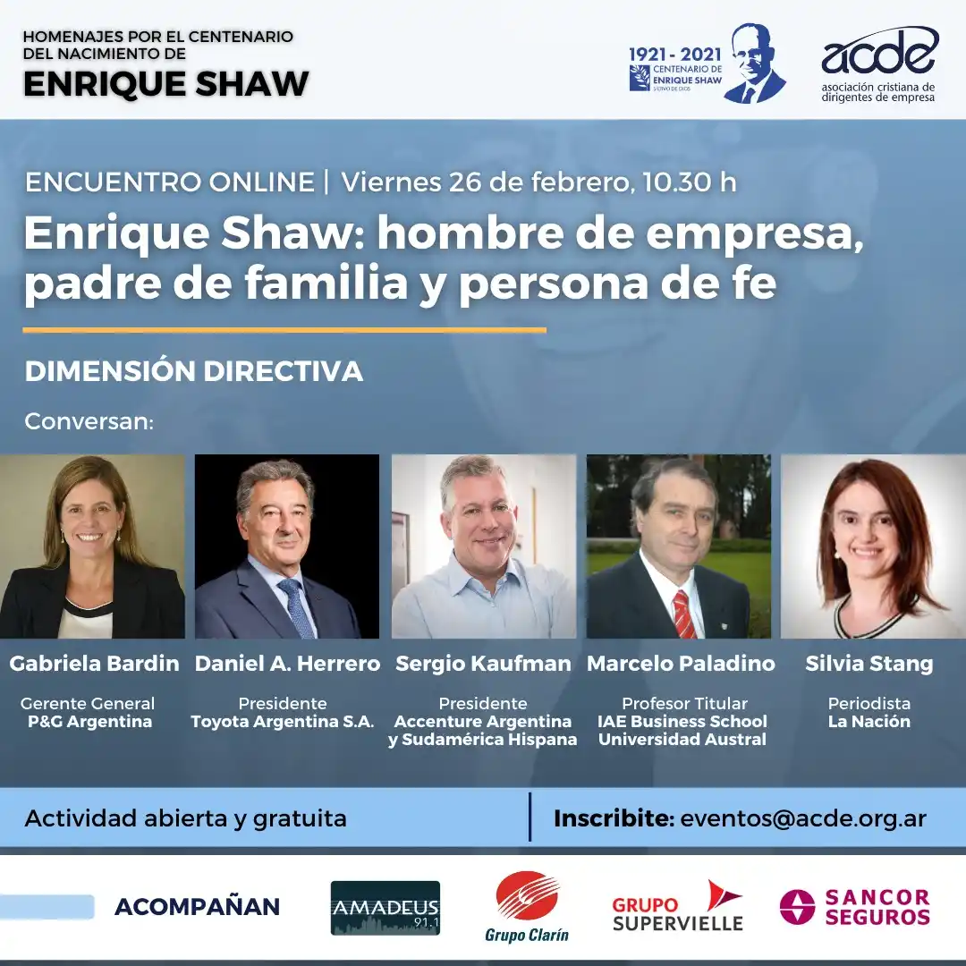Homenajearán a Enrique Shaw por el centenario de su nacimiento
