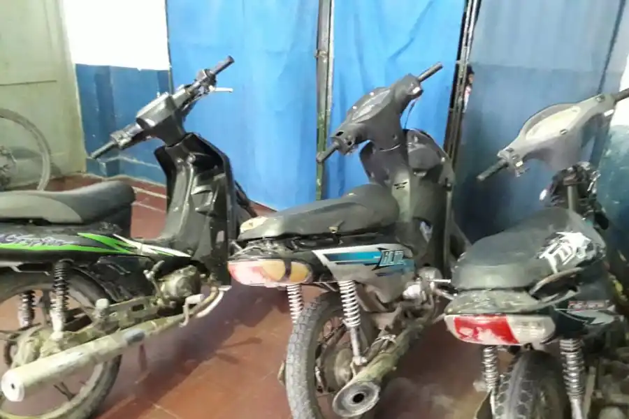 MOTOCICLETAS. También fueron secuestradas en el marco de la causa. Foto: Ministerio de Seguridad