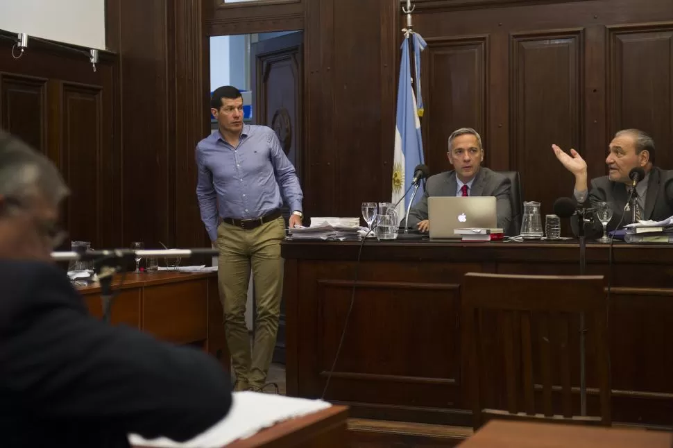DURANTE UNA AUDIENCIA. Sergio Kaleñuk complicó su situación procesal con sus declaraciones en el juicio.  