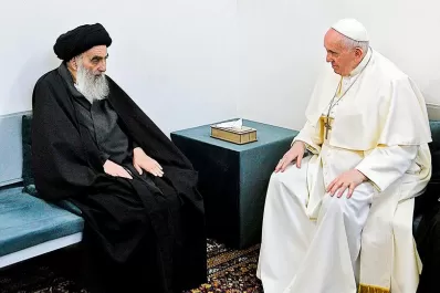El Papa y el líder del Islam chiita se unieron por la paz