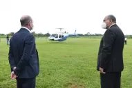 En helicóptero, 24 directivos y docentes partieron hacia alta montaña para la vuelta a clases