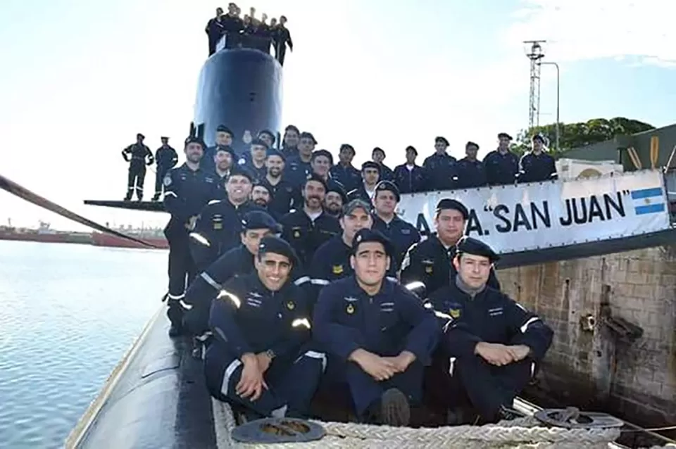Tripulantes del submarino Ara San Juan