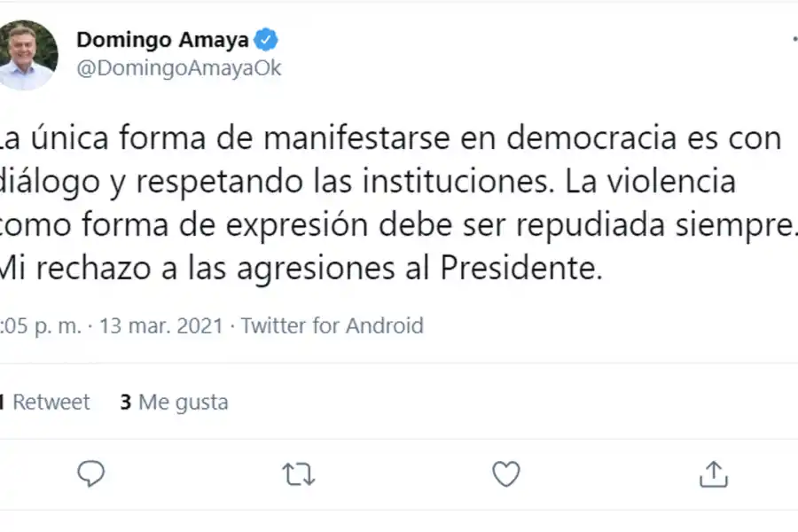 Dirigentes tucumanos se solidarizaron con el Presidente y repudiaron el ataque que sufrió en Chubut