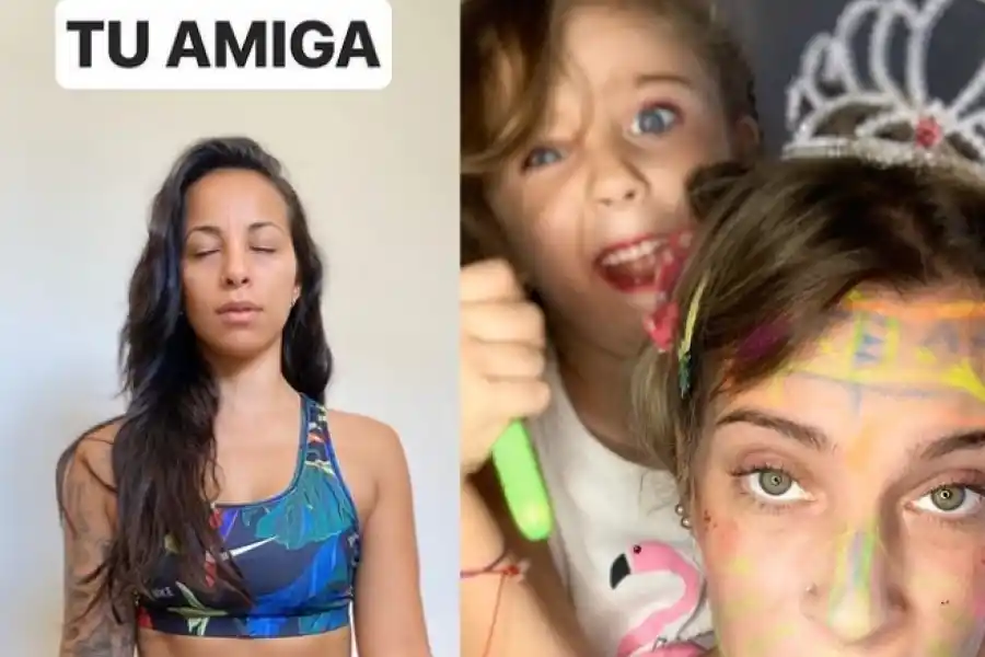 INSTAGRAM. Una broma: la amiga sin hijos, tranquila y ella, enloquecida.