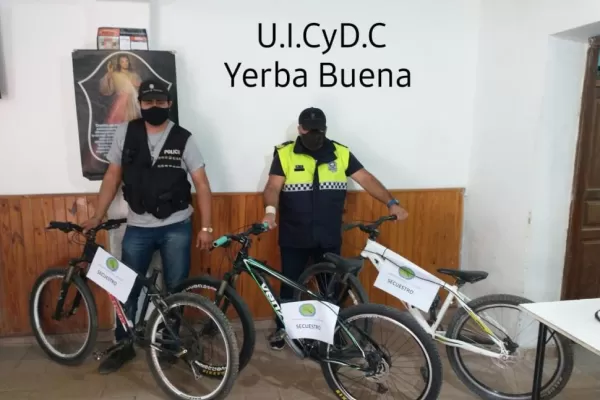Recuperaron en Garmendia tres bicis sustraídas en Yerba Buena