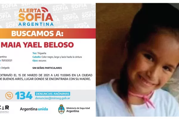 Desesperada búsqueda de Maia: difunden imágenes de la nena con su secuestrador