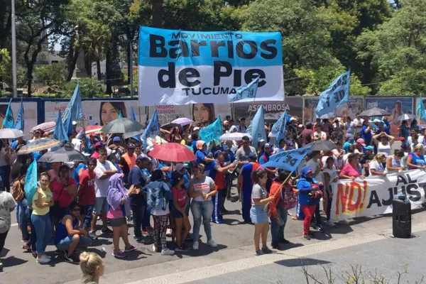 El movimiento Barrios de Pie marchará mañana por el microcentro tucumano