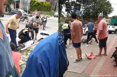 Tucumán: filman la golpiza que recibieron dos arrebatadores en barrio Ciudadela