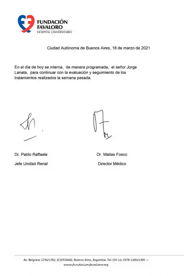 Internan nuevamente a Jorge Lanata en la Fundación Favaloro