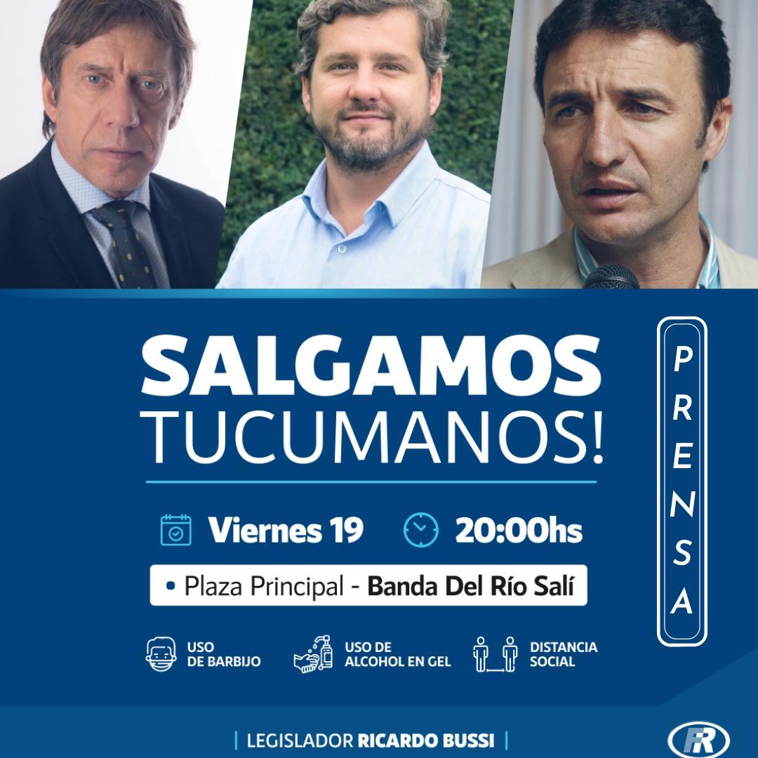 Bussi, Campero y Sánchez convocan a un encuentro a vecinos de Banda del Río Salí