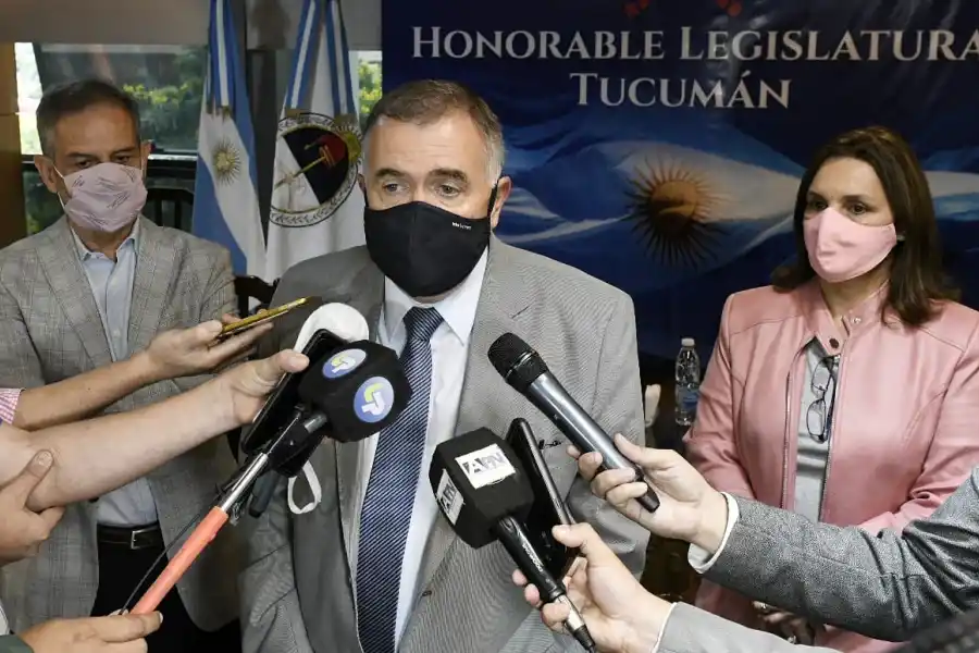 EN RUEDA DE PRENSA. Osvaldo Jaldo, vicegobernador de la Provincia. Foto Twitter @OsvaldoJaldo