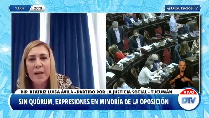 CRÍTICA. Ávila cuestionó a los representantes tucumanos que no se hicieron presentes en la sesión   