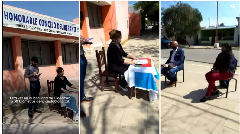 El Concejo Deliberante de una ciudad de Santiago del Estero sesionó en la vereda